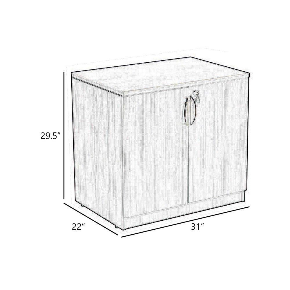 Doe Office Storage Cabinet with 2 Doors | Mocha Brown | 31’’ Wide BM340793