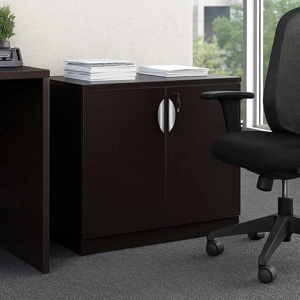 Doe Office Storage Cabinet with 2 Doors | Mocha Brown | 31’’ Wide BM340793