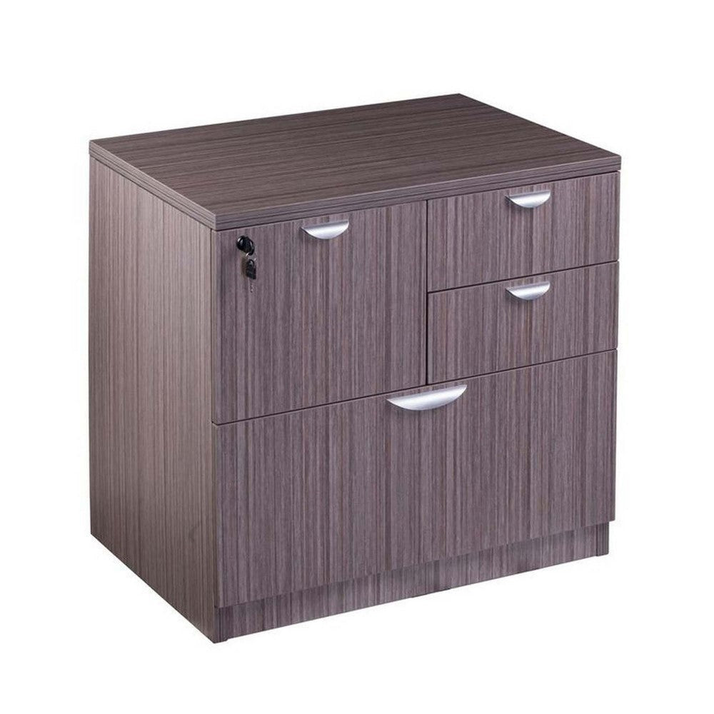 Ley 4 Drawer Lateral File Cabinet | Driftwood Gray Office Storage BM340794