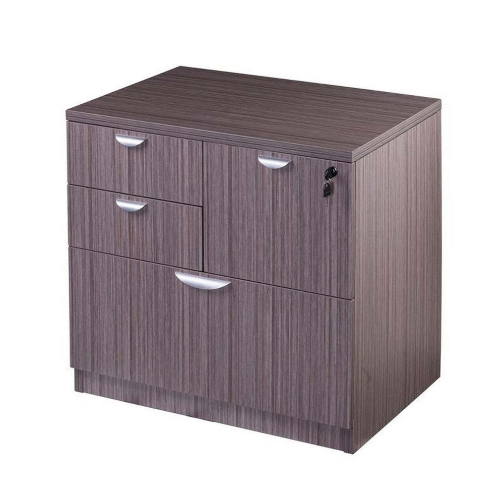 Ley 4 Drawer Lateral File Cabinet | Driftwood Gray Office Storage BM340794