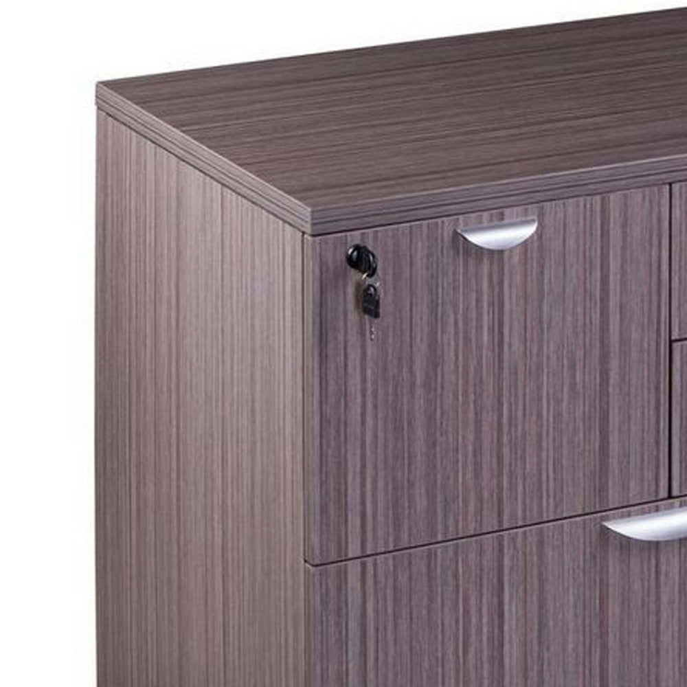Ley 4 Drawer Lateral File Cabinet | Driftwood Gray Office Storage BM340794
