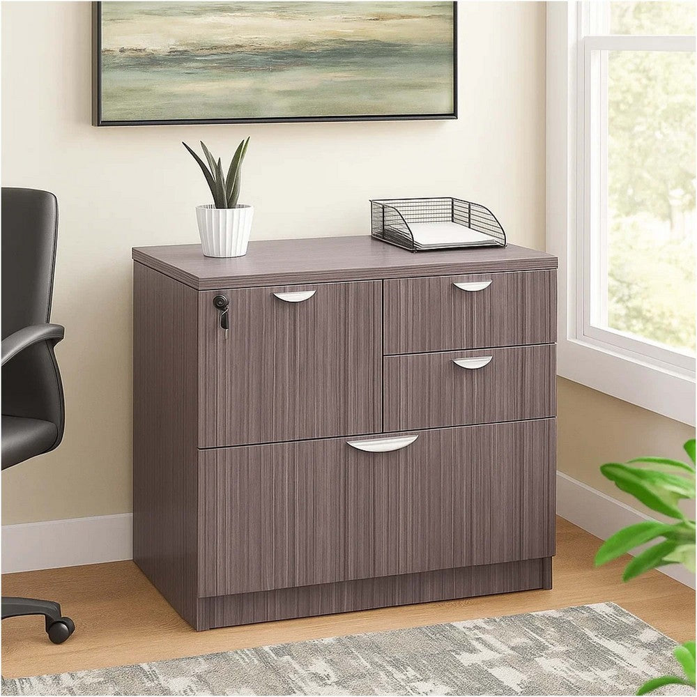 Ley 4 Drawer Lateral File Cabinet | Driftwood Gray Office Storage