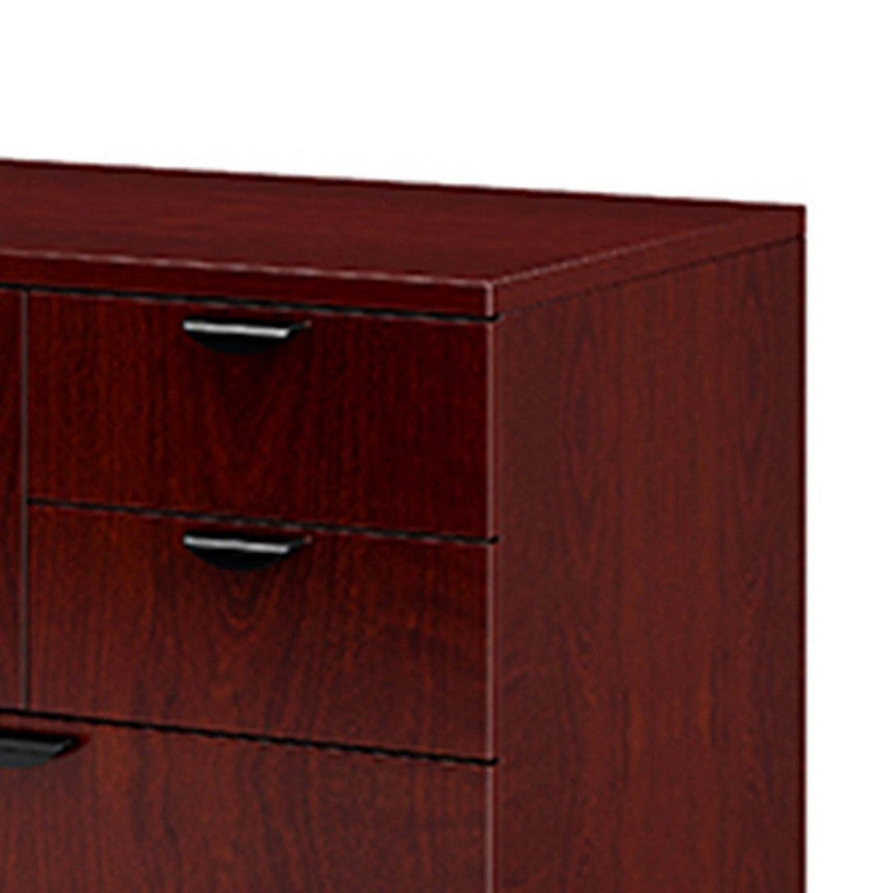 Ley 4 Drawer Lateral File Cabinet | Mahogany Red Office Storage BM340795