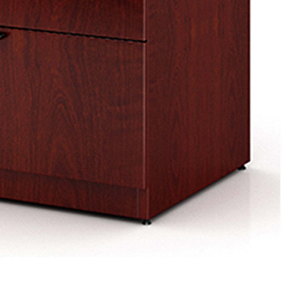 Ley 4 Drawer Lateral File Cabinet | Mahogany Red Office Storage BM340795