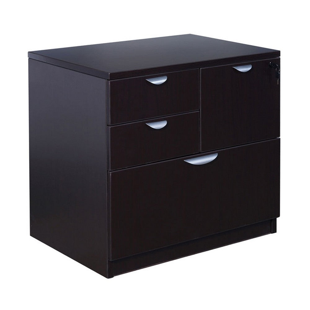 Ley 4 Drawer Lateral File Cabinet | Mocha Brown Office Storage BM340796