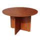 Zoa 47’’ Round Office Meeting Table with Cross Base | Driftwood Brown BM340797