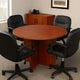 Zoa 47’’ Round Office Meeting Table with Cross Base | Driftwood Brown BM340797