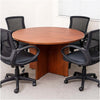 Zoa 47’’ Round Office Meeting Table with Cross Base | Driftwood Brown BM340797