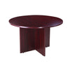 Zoa 47’’ Round Office Meeting Table with Cross Base | Mahogany Red BM340798