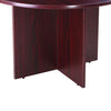 Zoa 47’’ Round Office Meeting Table with Cross Base | Mahogany Red BM340798