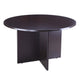 Zoa 47’’ Round Office Meeting Table with Cross Base | Mocha Brown BM340799