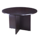 Zoa 47’’ Round Office Meeting Table with Cross Base | Mocha Brown BM340799