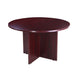 Zoa 42’’ Round Office Meeting Table with Cross Base | Mocha Brown BM340801