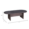 Mike 71’’ Oval Conference Table with Panel Legs | Driftwood Gray BM340802