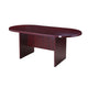 Mike 71’’ Oval Conference Table with Panel Legs | Mahogany Red BM340803