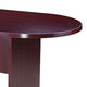 Mike 71’’ Oval Conference Table with Panel Legs | Mahogany Red BM340803