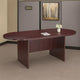 Mike 71’’ Oval Conference Table with Panel Legs | Mahogany Red BM340803