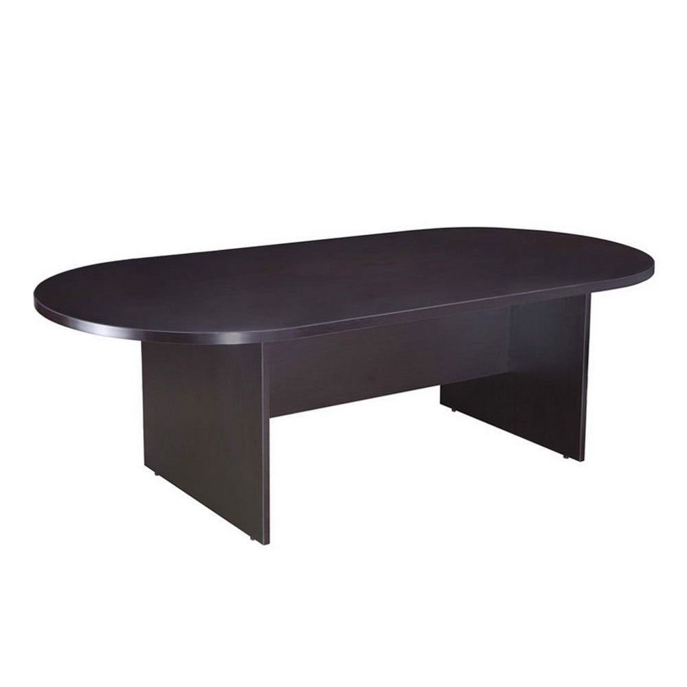 Mike 71’’ Oval Conference Table with Panel Legs | Mocha Brown BM340804