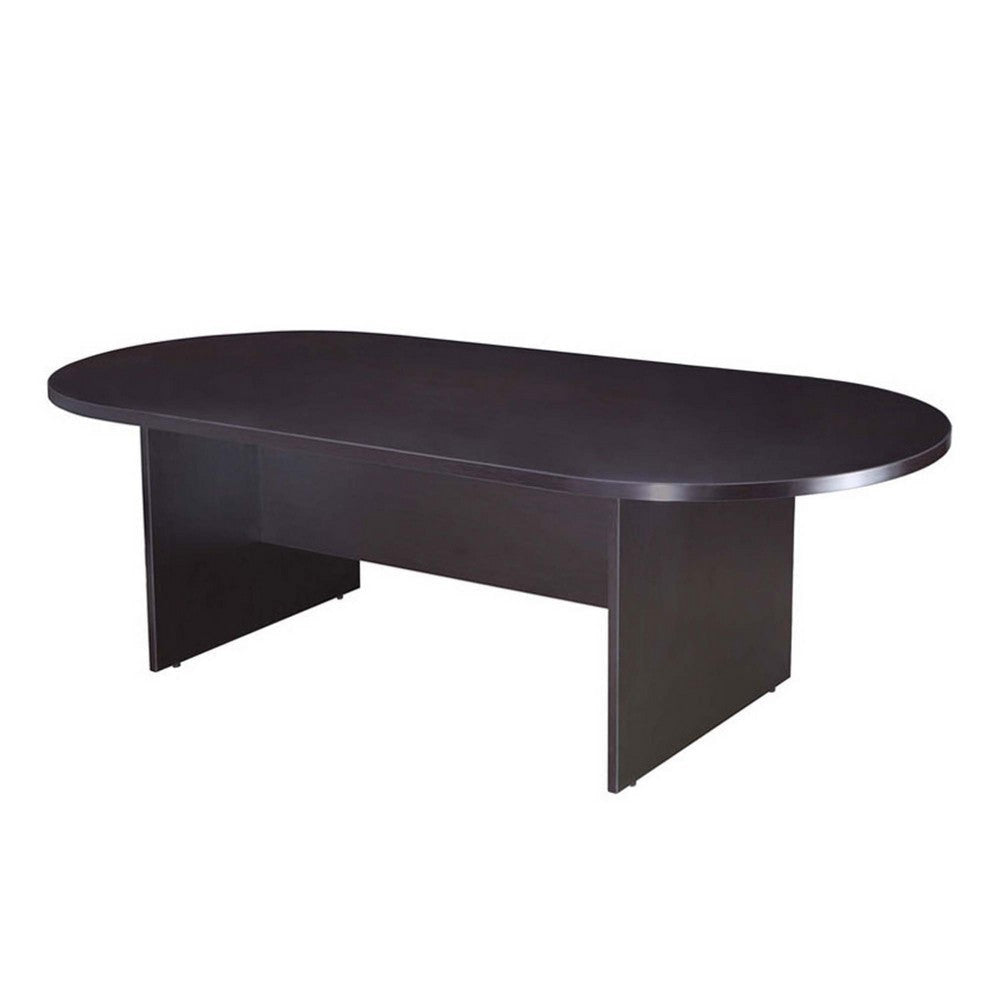 Mike 71’’ Oval Conference Table with Panel Legs | Mocha Brown BM340804