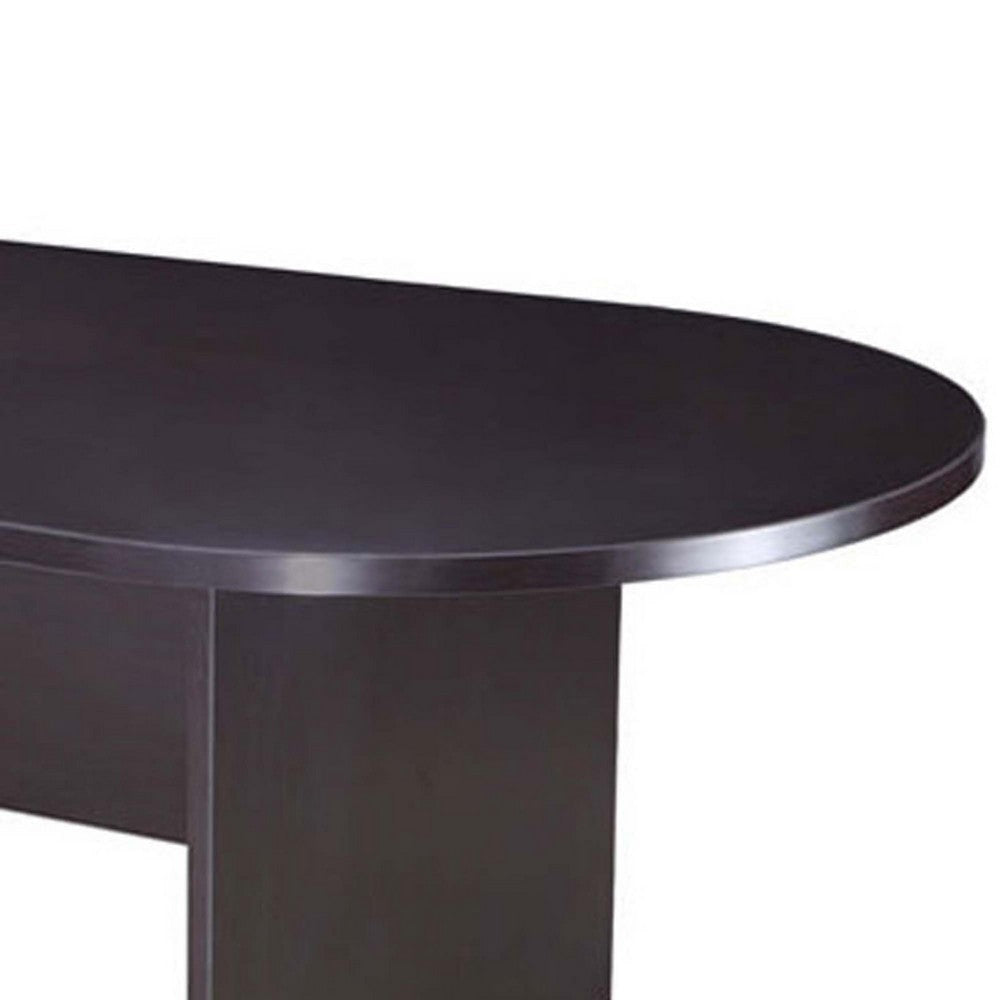 Mike 71’’ Oval Conference Table with Panel Legs | Mocha Brown BM340804