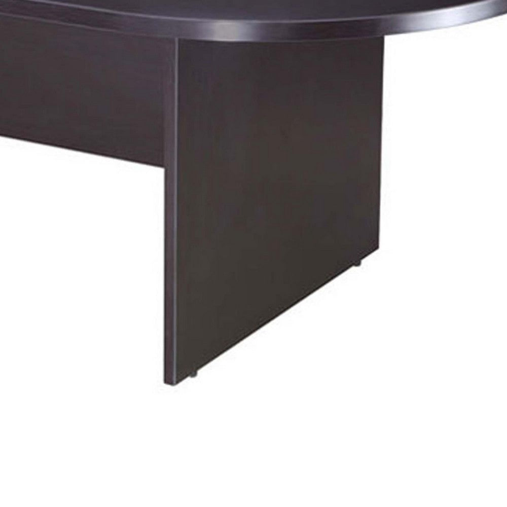 Mike 71’’ Oval Conference Table with Panel Legs | Mocha Brown BM340804