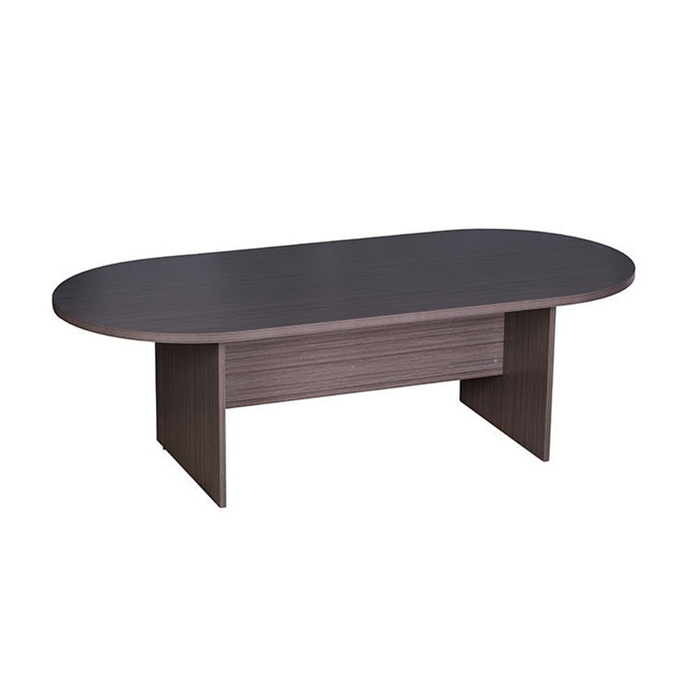 Mike 95’’ Oval Conference Table with Panel Legs | Driftwood Gray BM340805