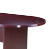 Mike 95’’ Oval Conference Table with Panel Legs | Mahogany Red BM340806