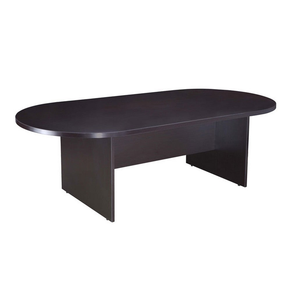 Mike 95’’ Oval Conference Table with Panel Legs | Mocha Brown BM340807