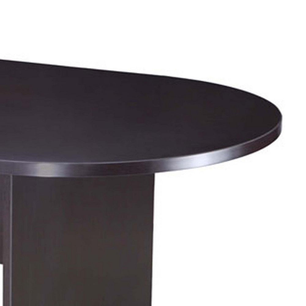 Mike 95’’ Oval Conference Table with Panel Legs | Mocha Brown BM340807