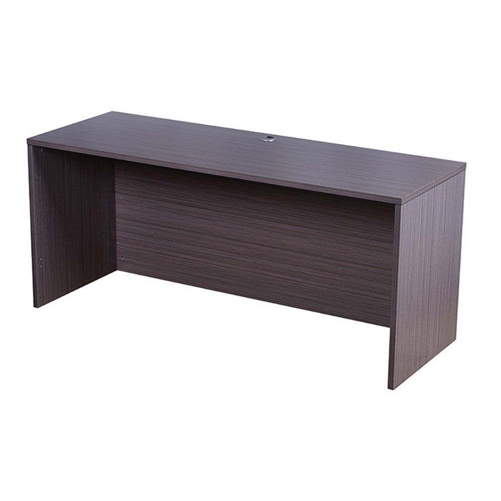 Jeny 71’’ Office Credenza Shell with Modesty Panel | Driftwood Gray BM340808