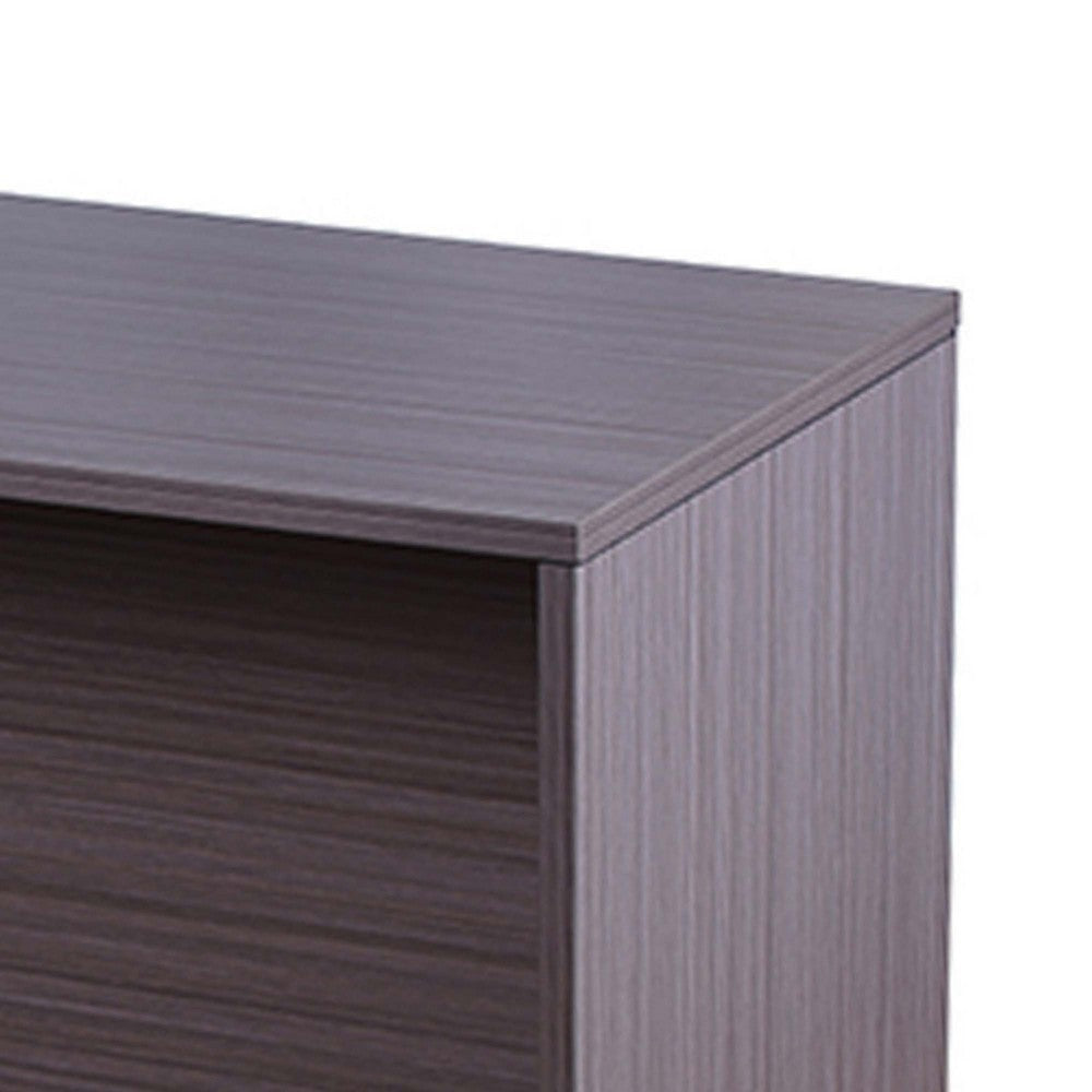 Jeny 71’’ Office Credenza Shell with Modesty Panel | Driftwood Gray BM340808