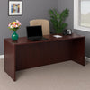 Jeny 71’’ Office Credenza Shell with Modesty Panel | Mahogany Red BM340809