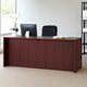 Jeny 71’’ Office Credenza Shell with Modesty Panel | Mahogany Red BM340809