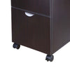 Kery 2 Drawer Mobile Pedestal File Cabinet with Lock | Mocha Brown BM340812