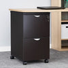 Kery 2 Drawer Mobile Pedestal File Cabinet with Lock | Mocha Brown BM340812