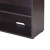 Mery 31’’ Wide 3 Shelf Hutch Bookcase | Wire Hole | Mocha Brown BM340815