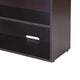 Mery 31’’ Wide 3 Shelf Hutch Bookcase | Wire Hole | Mocha Brown BM340815