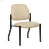 Lea Reception Guest Chair | Beige Antimicrobial Vinyl | Black Legs BM340816