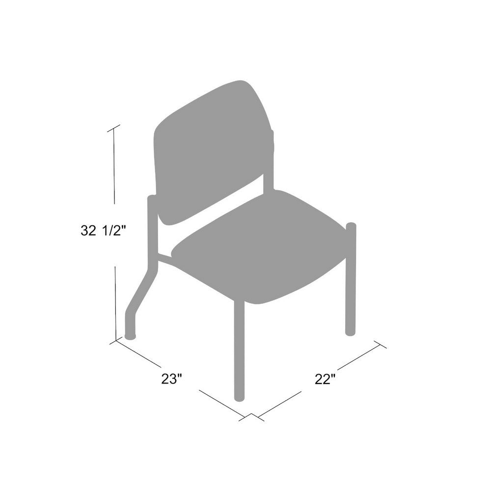 Lea Reception Guest Chair | Beige Antimicrobial Vinyl | Black Legs BM340816