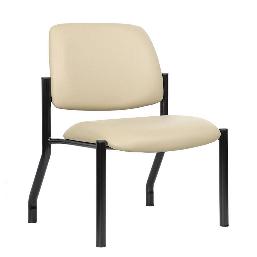 Lea Big & Tall XL Reception Chair | Beige Antimicrobial Vinyl | 400 lbs BM340817