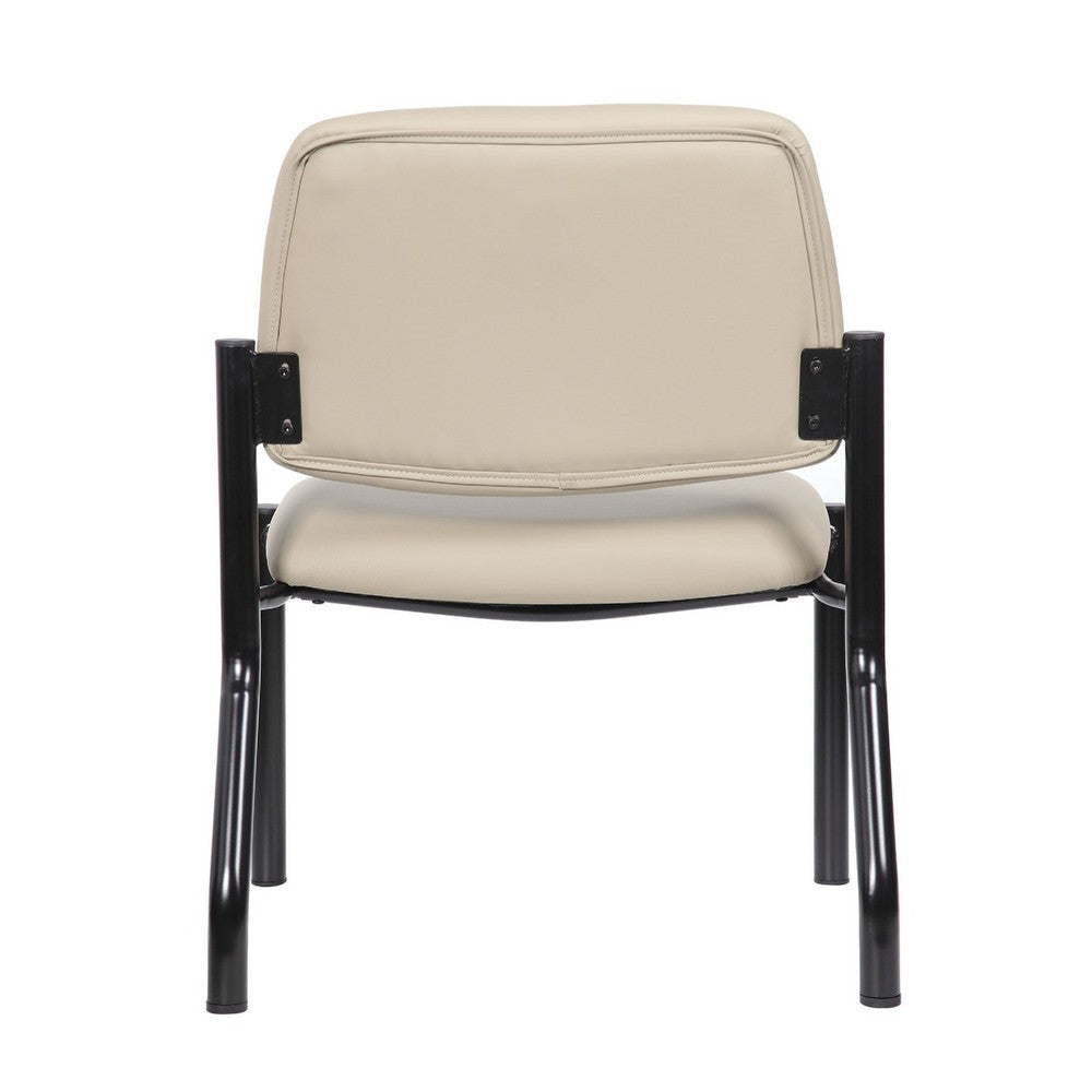 Lea Big & Tall XL Reception Chair | Beige Antimicrobial Vinyl | 400 lbs BM340817
