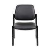 Lea Reception Guest Chair | Antimicrobial Vinyl Seat & Back | Black BM340818