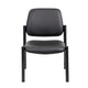 Lea Reception Guest Chair | Antimicrobial Vinyl Seat & Back | Black BM340818