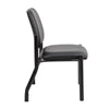 Lea Reception Guest Chair | Antimicrobial Vinyl Seat & Back | Black BM340818