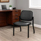 Lea Reception Guest Chair | Antimicrobial Vinyl Seat & Back | Black BM340818
