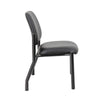 Lea Big & Tall XL Reception Chair | Black Antimicrobial Vinyl | 400 lbs BM340819