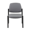 Lea Reception Guest Chair | Gray Antimicrobial Vinyl | Black Legs BM340820