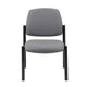 Lea Reception Guest Chair | Gray Antimicrobial Vinyl | Black Legs BM340820