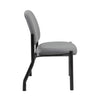 Lea Reception Guest Chair | Gray Antimicrobial Vinyl | Black Legs BM340820
