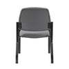 Lea Reception Guest Chair | Gray Antimicrobial Vinyl | Black Legs BM340820